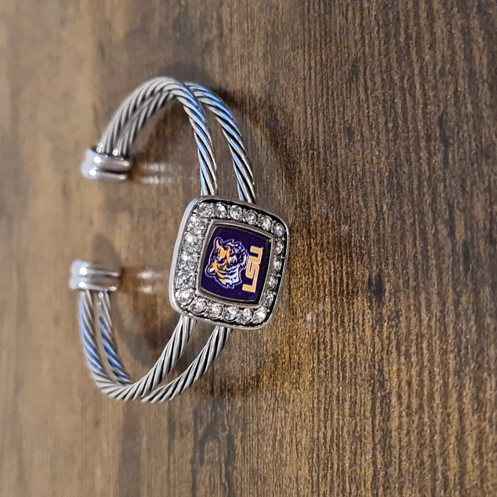 LSU Cuff Bracelet (Louisiana State University).